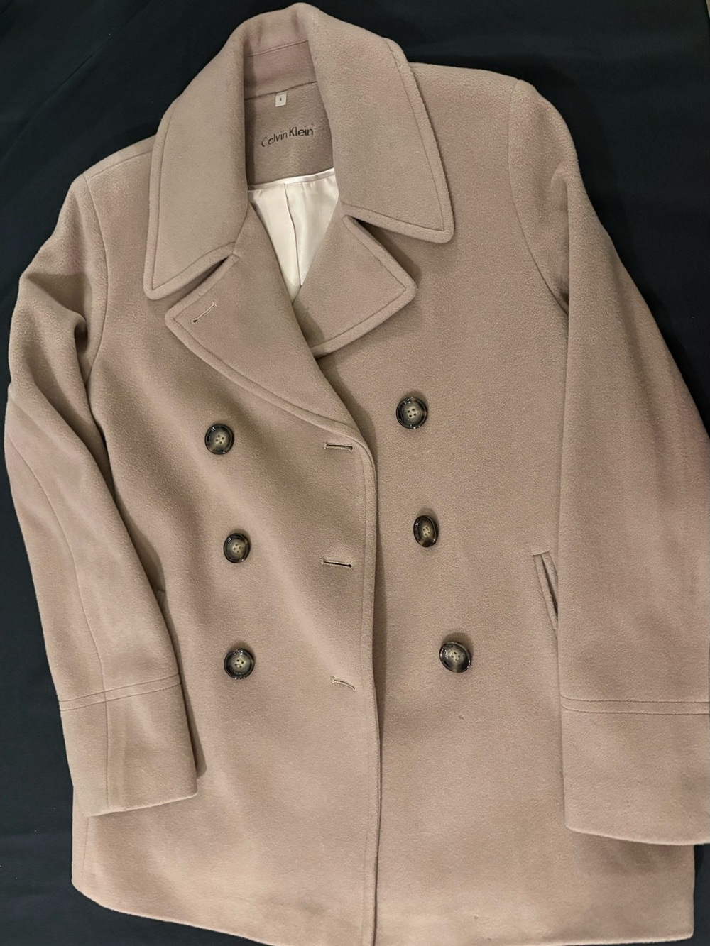 Calvin Klein Double-Breasted Pea Coat